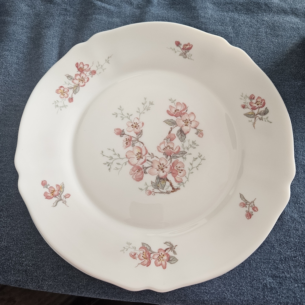 White and Pink Dinnerplate Set for Elegant Dining Arcopal Florentine